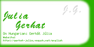 julia gerhat business card