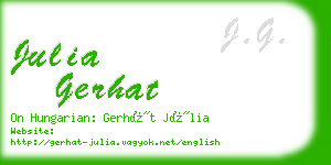 julia gerhat business card